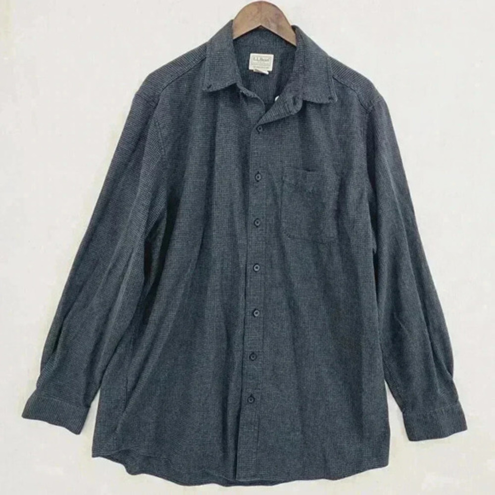 L.L. Bean Traditional fit Flannel Button down Long‎ sleeve Men's Shirt L Tall